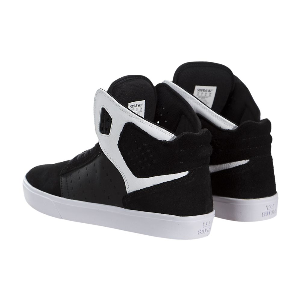 Chaussures de Skate Supra Atom Noir Blanche Black/White-White Homme | SOT-34349988